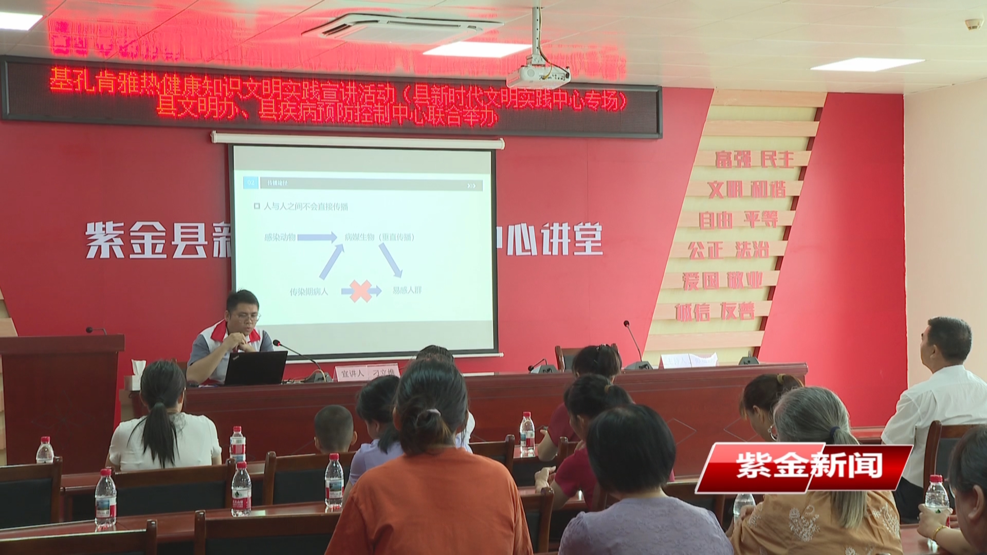 紫金：新时代文明实践阵地在行动<br/>防蚊灭蚊宣讲筑牢基孔肯雅热“防护墙”