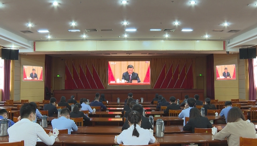 我县组织收听收看庆祝中国共产主义<br/>青年团成立100周年大会直播